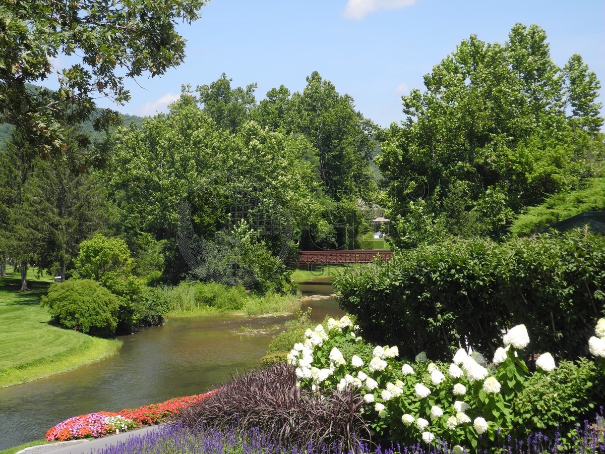6081 Garden with Stream, The Greenbriar, White Sulfur Springs, WV