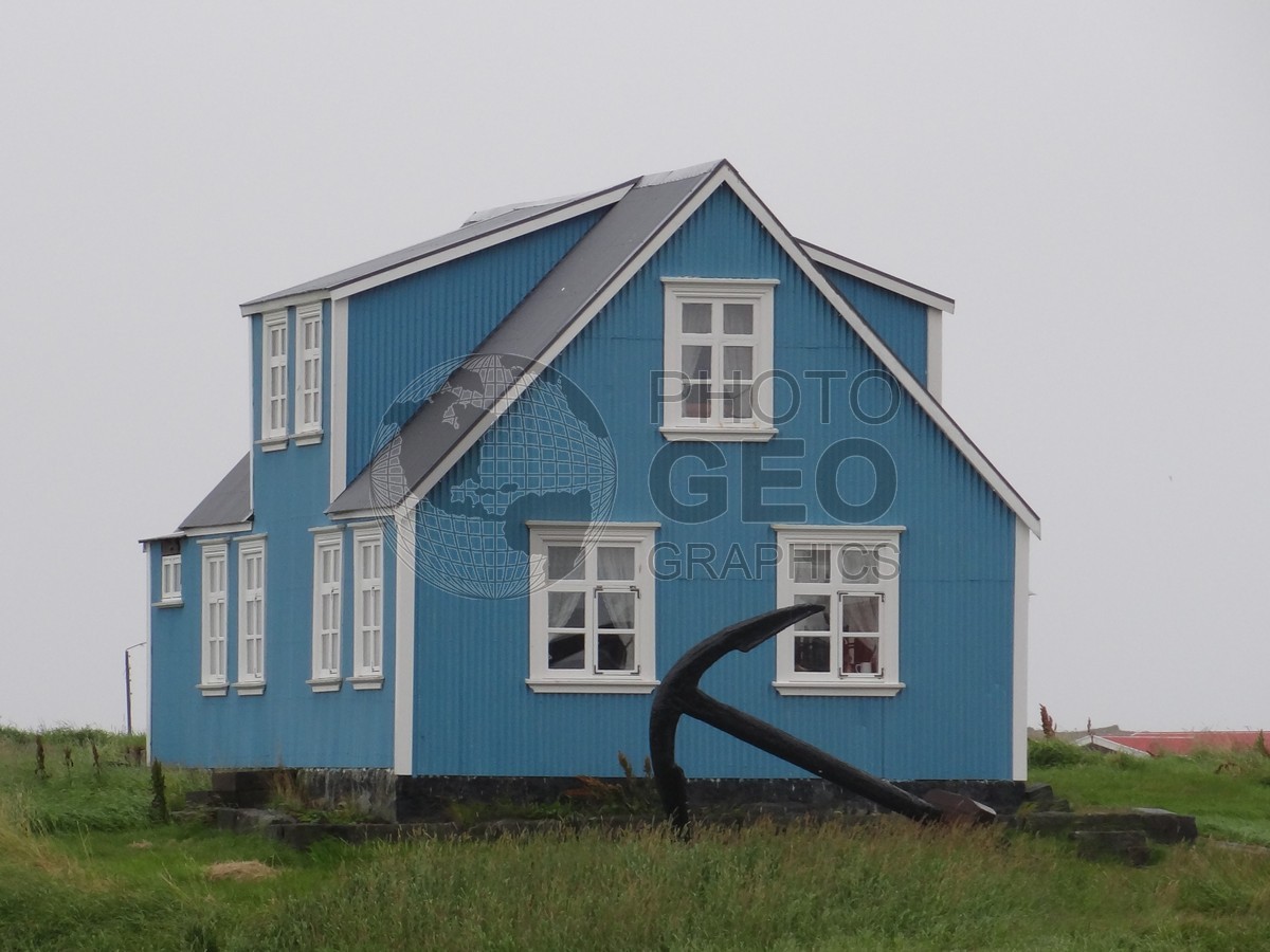 6132 Blue House with Anchor, Iceland