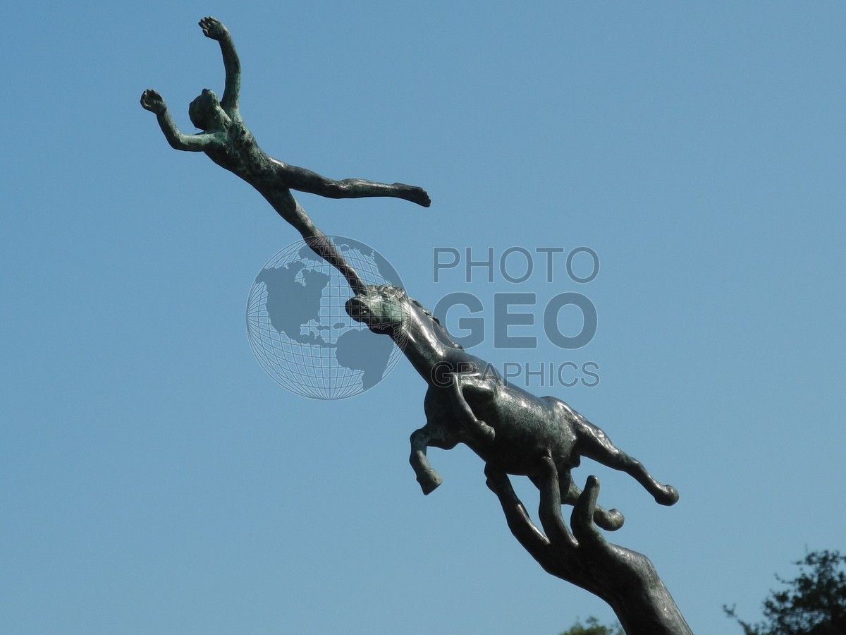 6219 Sculpture of Man, Hand and Horse, Charleston, SC