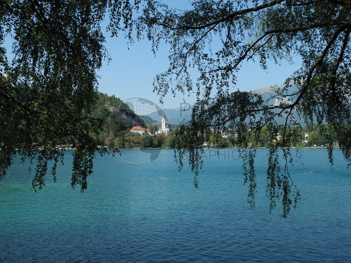 6238 Church on Lake Bled, Slovenia
