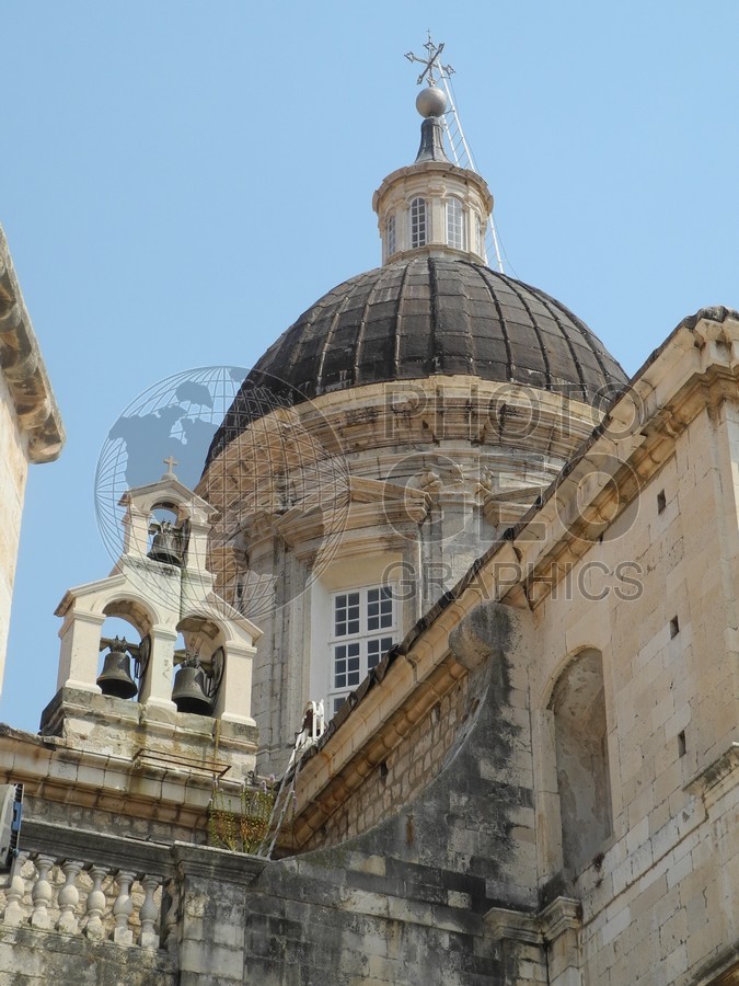 6432 Church Dome with Bell, Old Town, Dubrovnik, Croatia