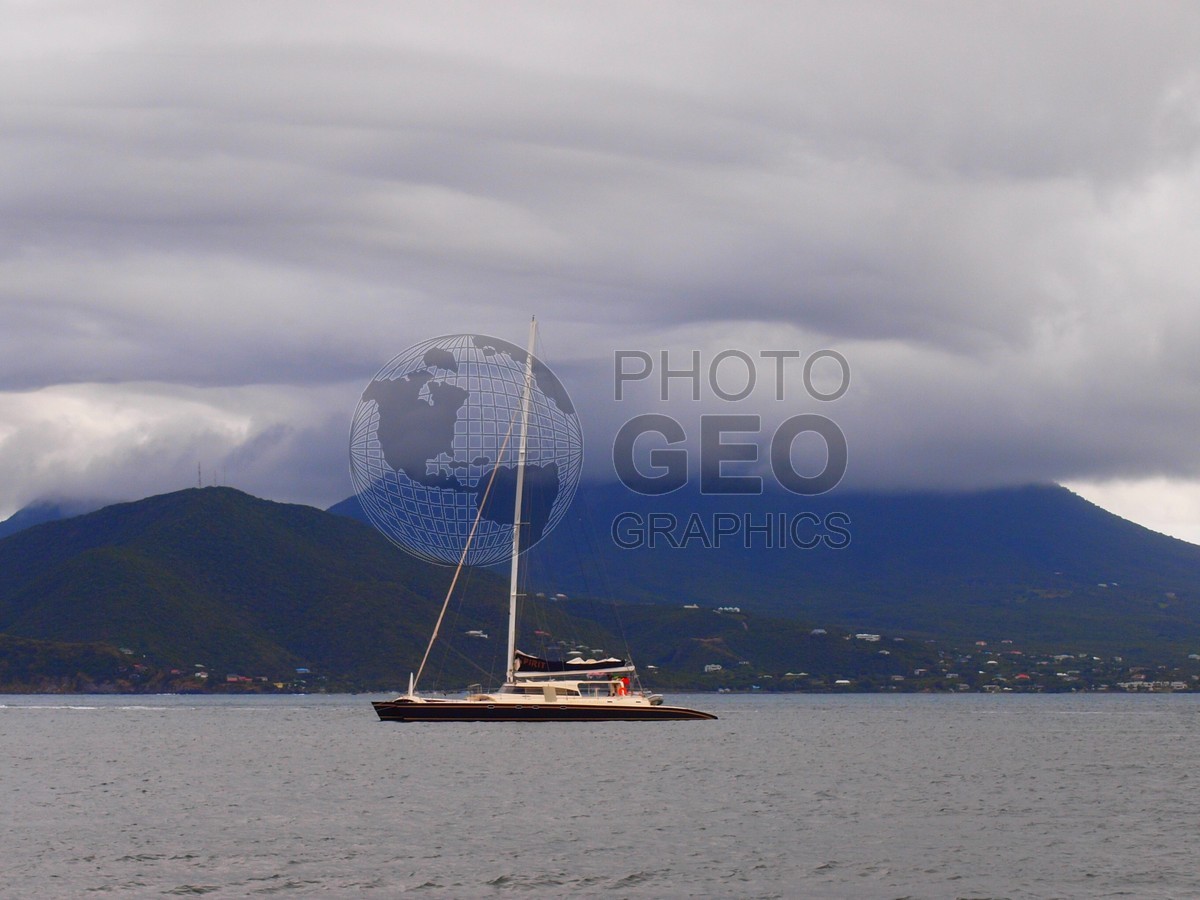 6450 Sailboat on Foggy Day, St. Kitts