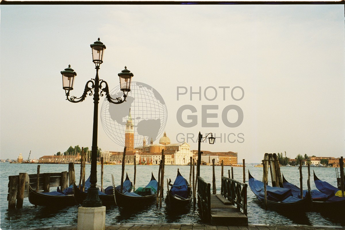 0184 Gondolas at Dusk, Venice, Italy