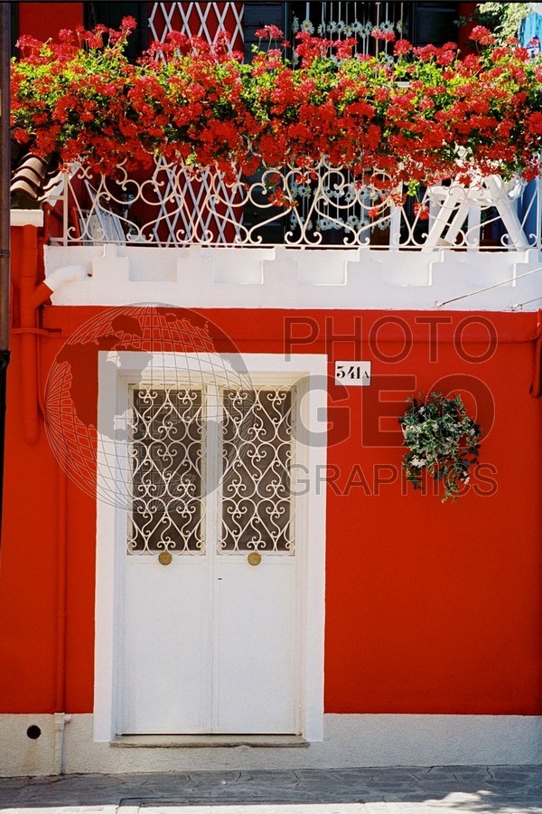 0203 Door on Red House, Burano, Italy