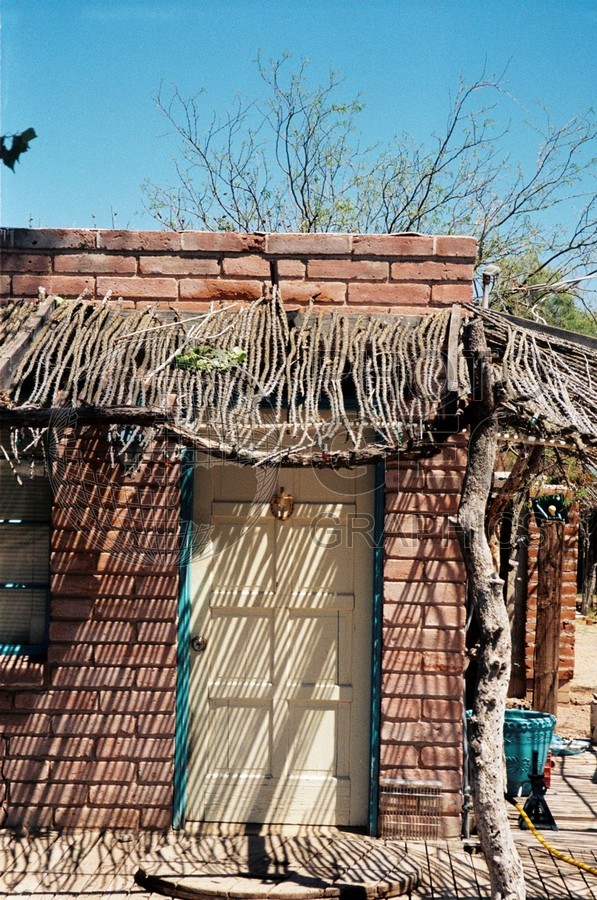 0249 Thatch Roof and Door, Tubac, AZ