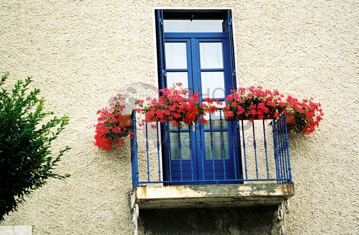 1005 Blue Door with Balcony, Lyon, France