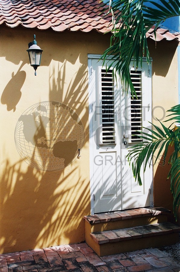 1324 Door with Palm Shadow, Curacao