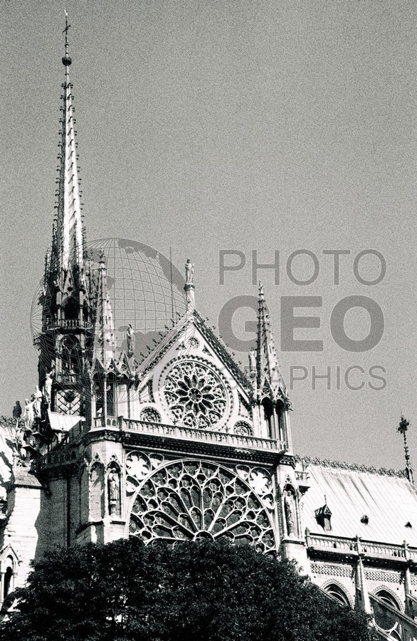 1438 Notre Dame (b/w), Paris, France