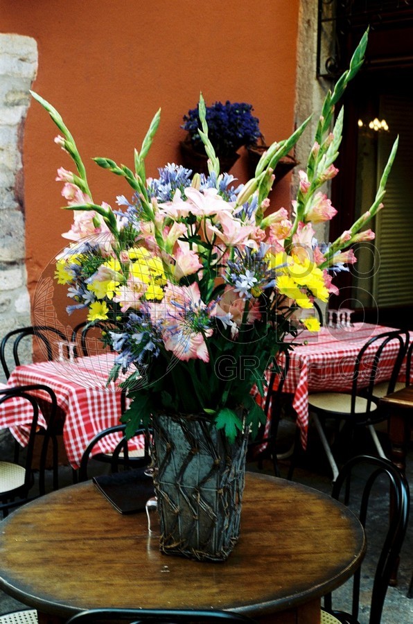 1560 Flower Arrrangement on Table, Lyon, France