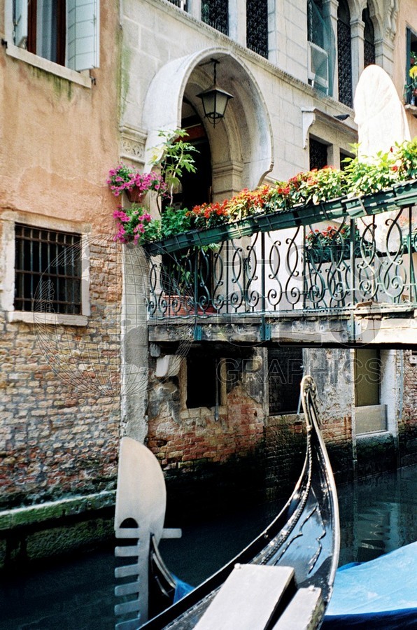 1675 Bridge & Gondola, Venice, Italy