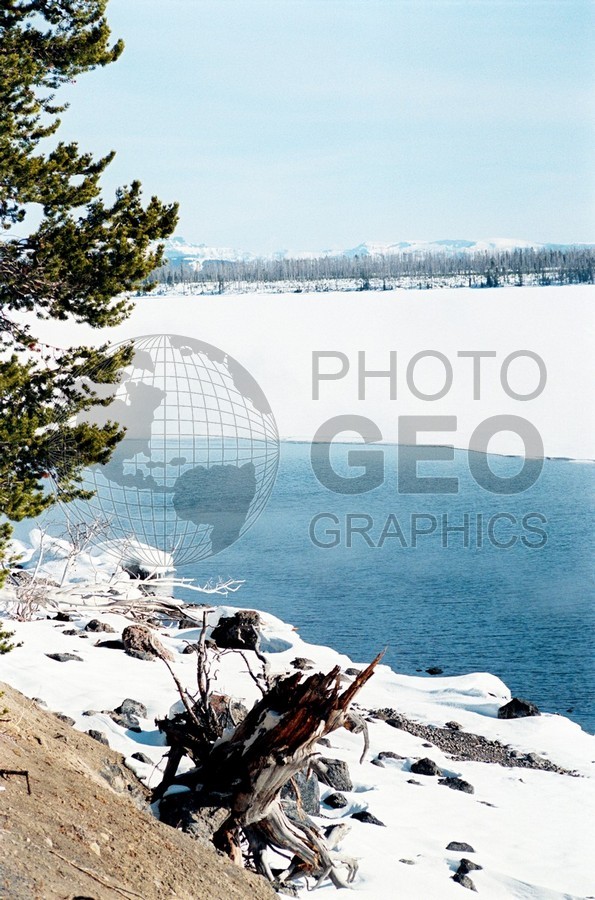 1978 Snowscape with Lake, Yellowstone National Park, WY