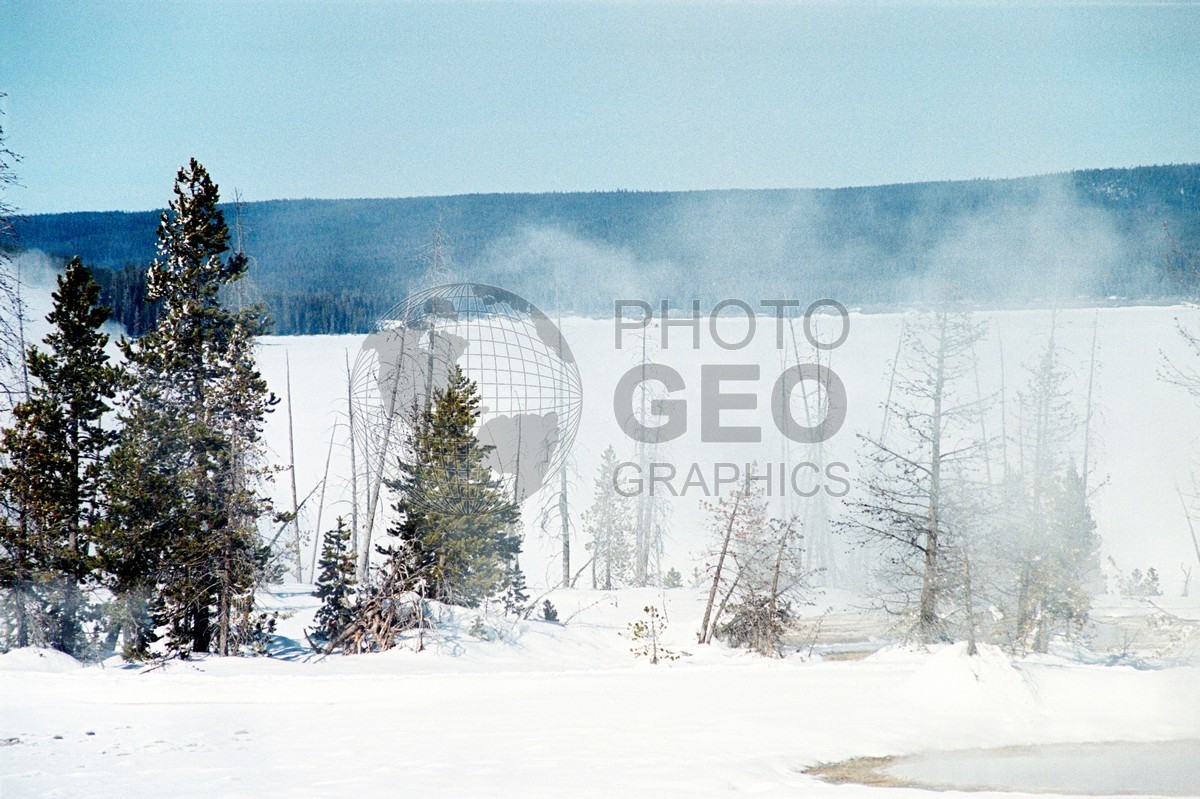 1980 Snowscape with Thermals, Yellowstone National Park, WY