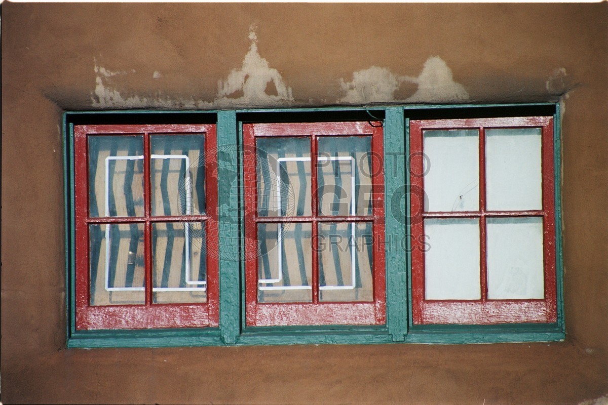 2128 Red & Green Window, Santa Fe, NM
