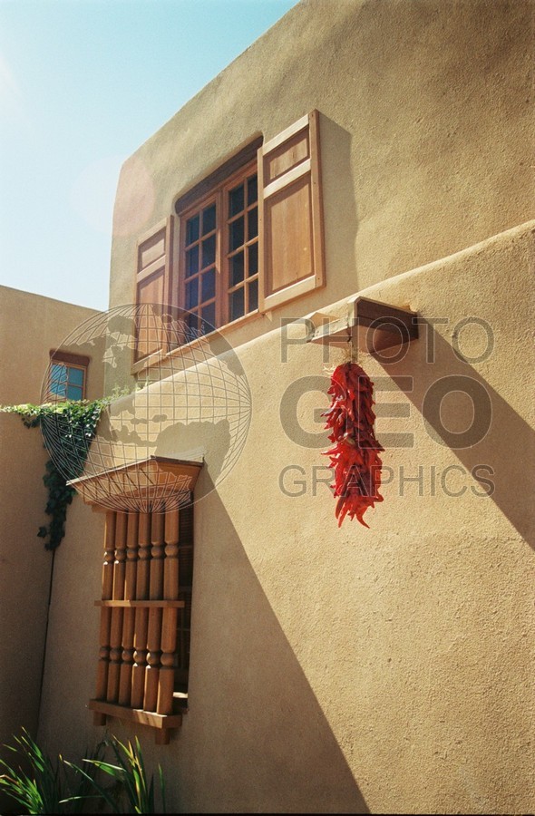 2158 Window with Chili Peppers, Albuquerque, NM