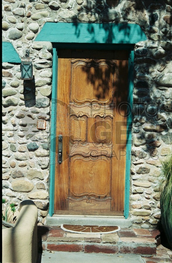 2161 Door with Turquoise Trim, Santa Fe, NM
