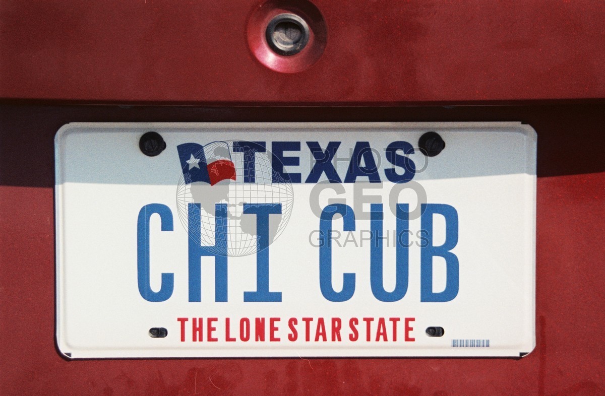 2177 Chi Cub Texas License Plate, TX