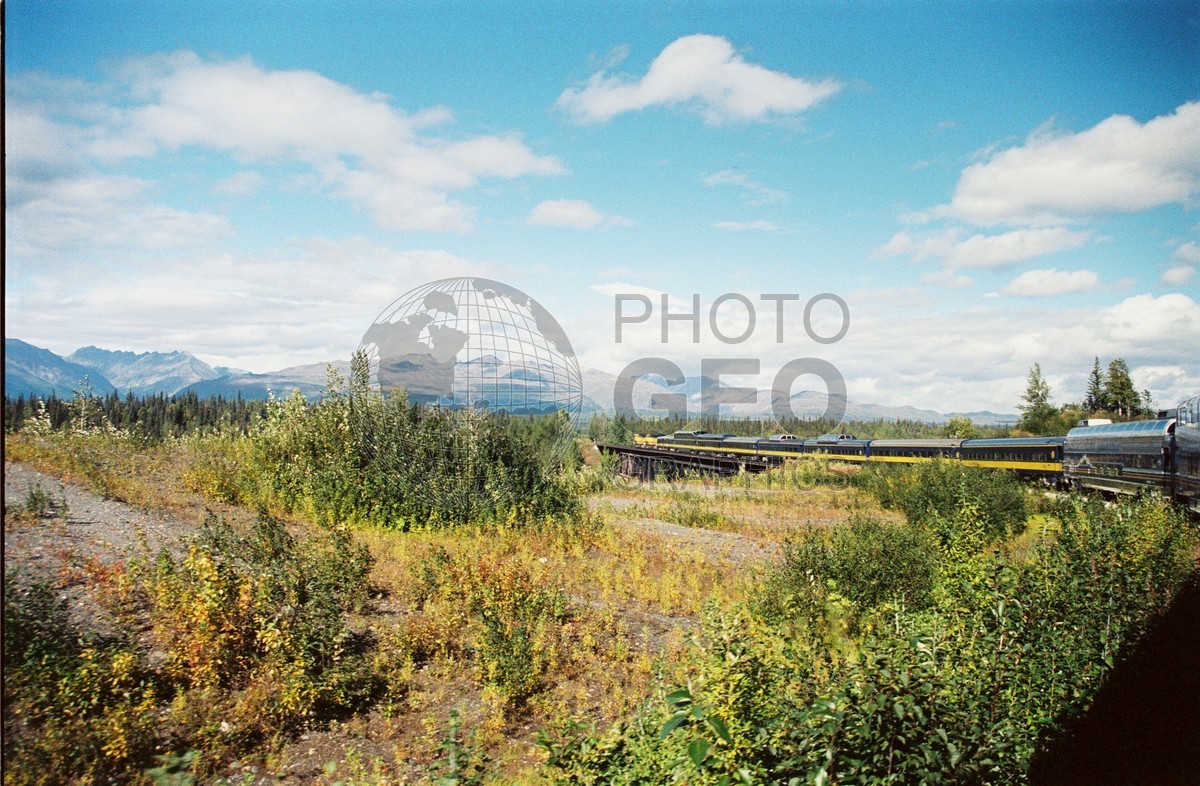 2190 Alaska Railroad & Fall Colors, Denali National Park, AK