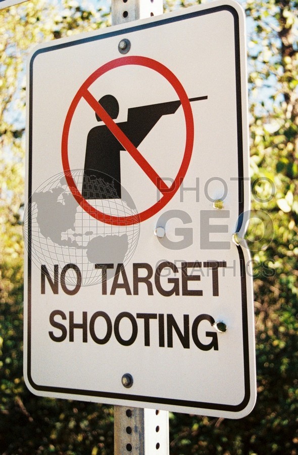 2281 "No Target Shooting" Sign, Girdwood, AK