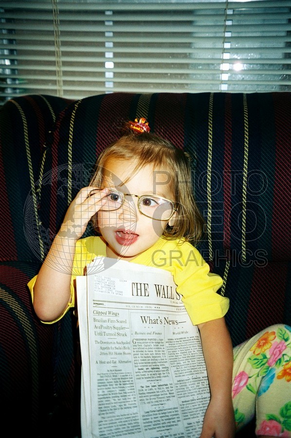 5112 Baby with Wall Street Journal