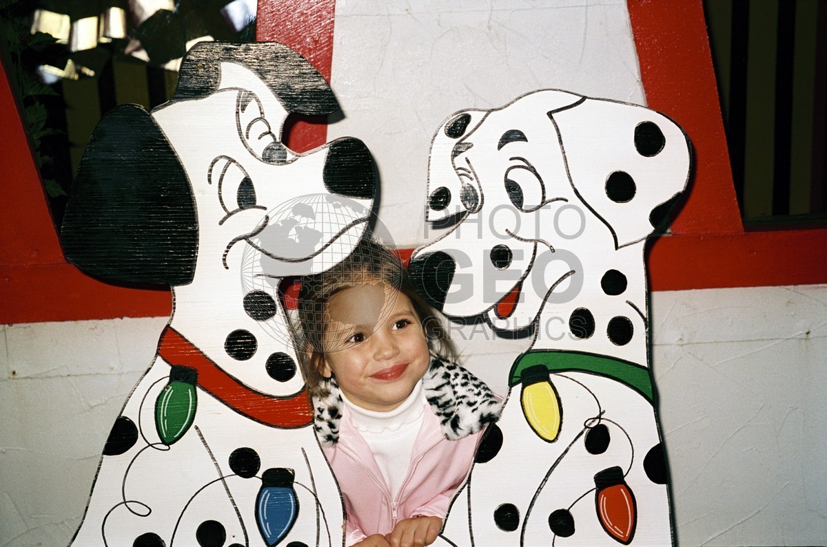 5191 Girl with Dalmatian Puppies