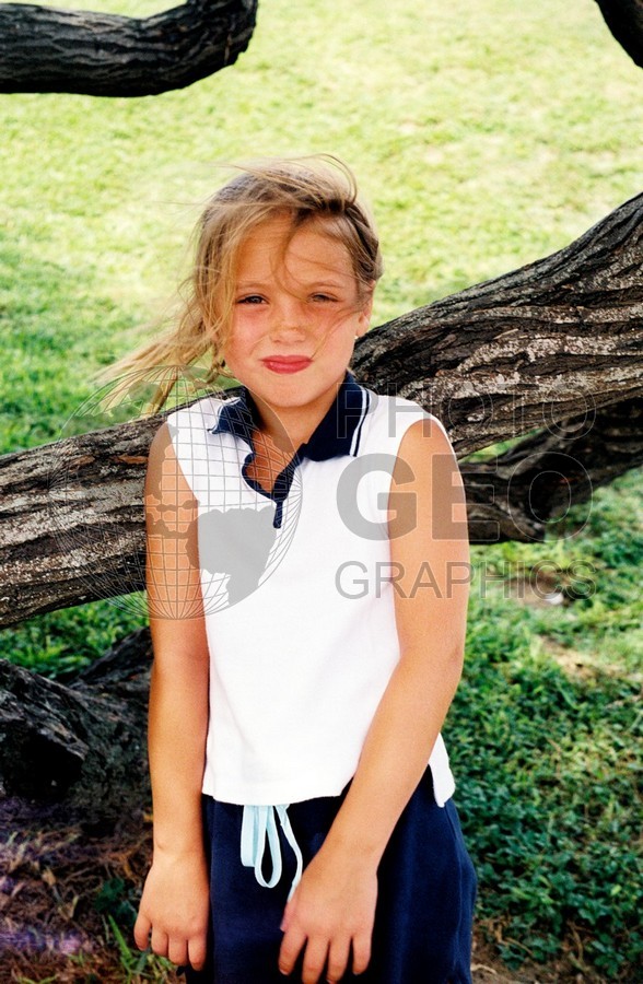 5211 Girl Next to Tree
