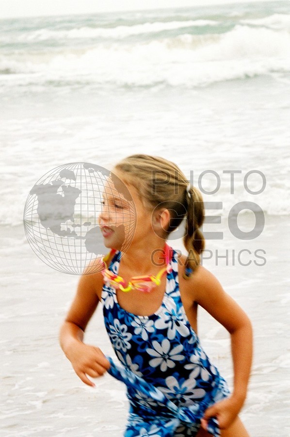 5214 Girl Running in Surf