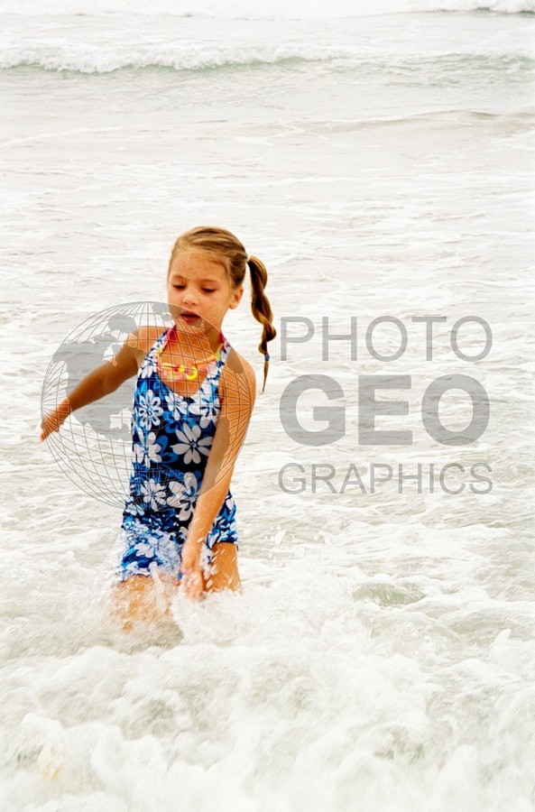 5215 Girl Running in Surf