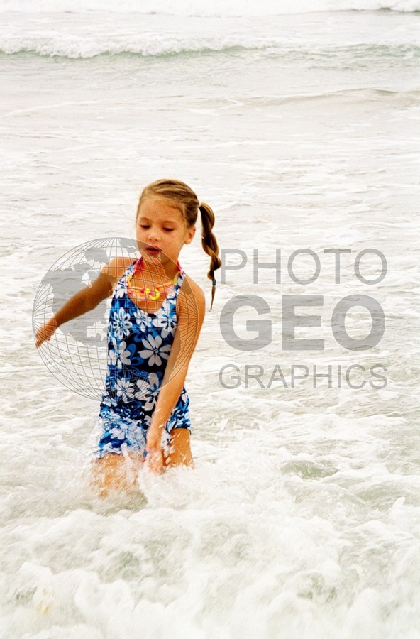 5217 Girl Running in Surf
