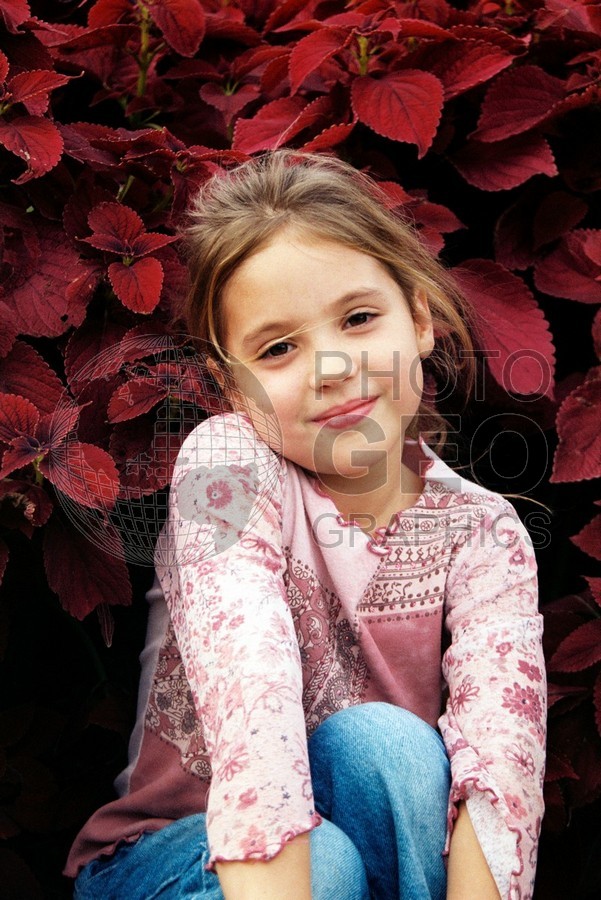 5255 Girl with Fall Colors