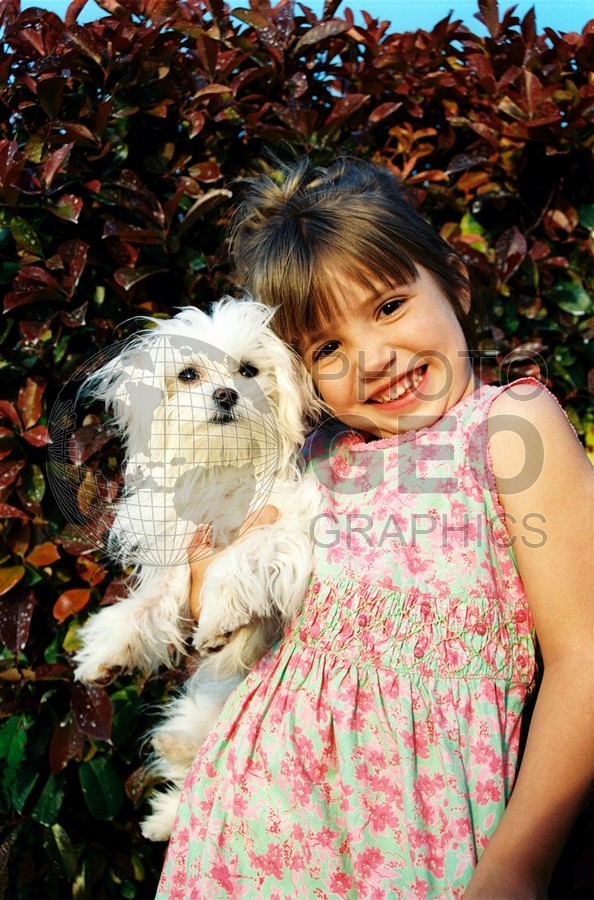5304 Young Girl with Puppy