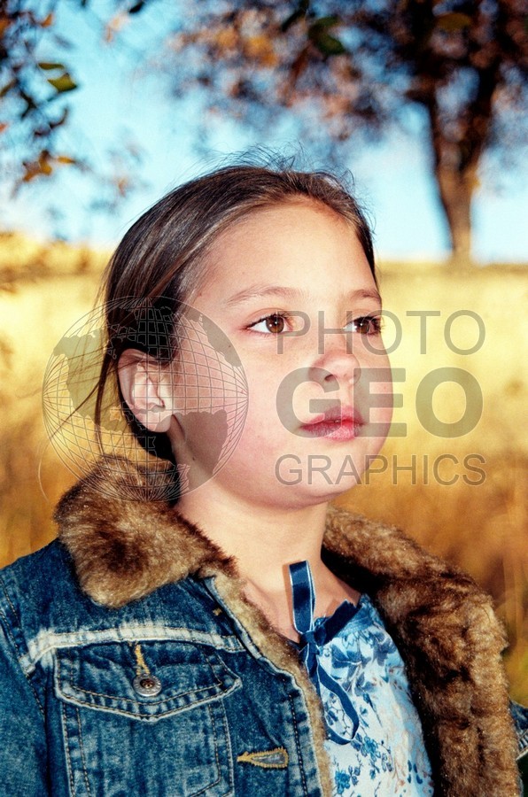 5316 Young Girl with Blue Jean Jacket
